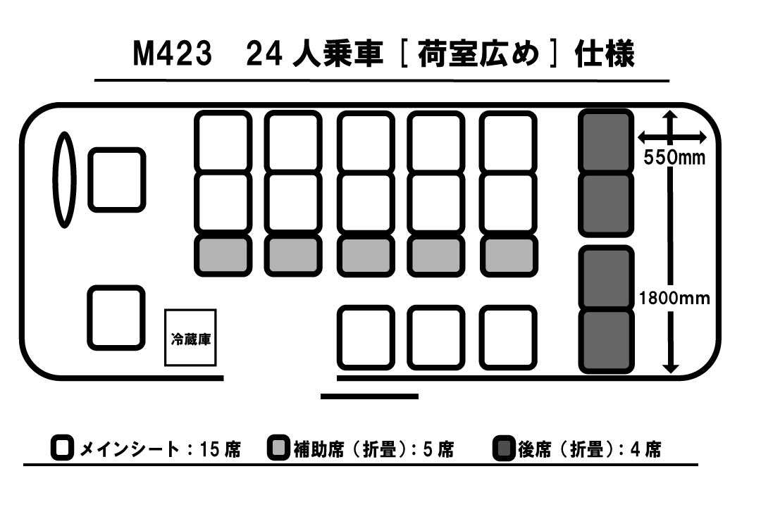 マイクロバス　M423　座席-2